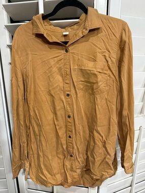 Old Navy Mustard Tan Utility Shirt